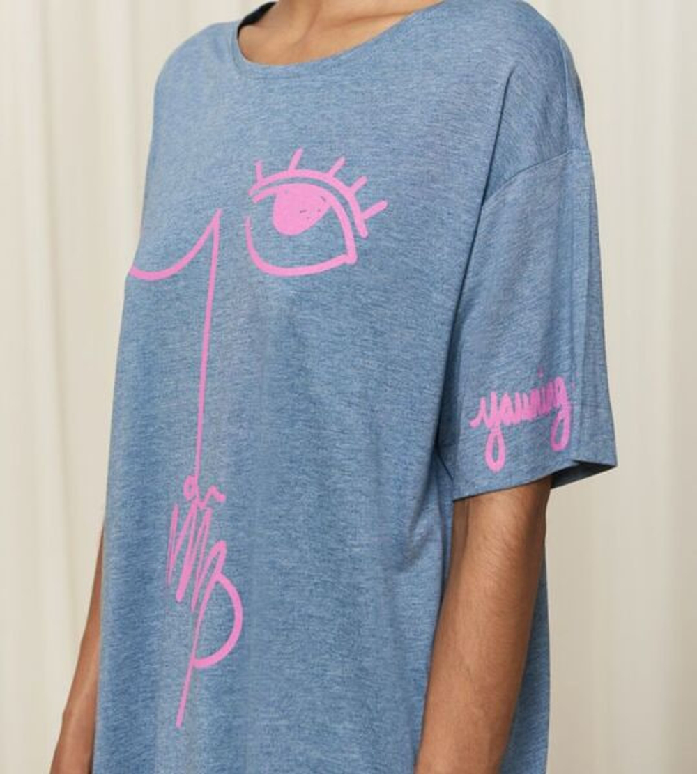 Пижама женская Triumph голубой Sets PK SSL 10 CO/MD Хлопок/Модал