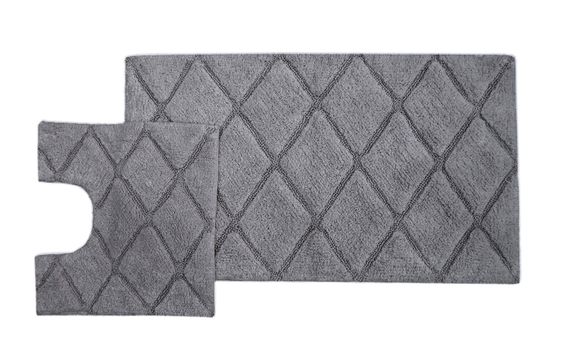 Jale (т.серый) Набор ков. для ванной комнаты 60х100 и 50х50см