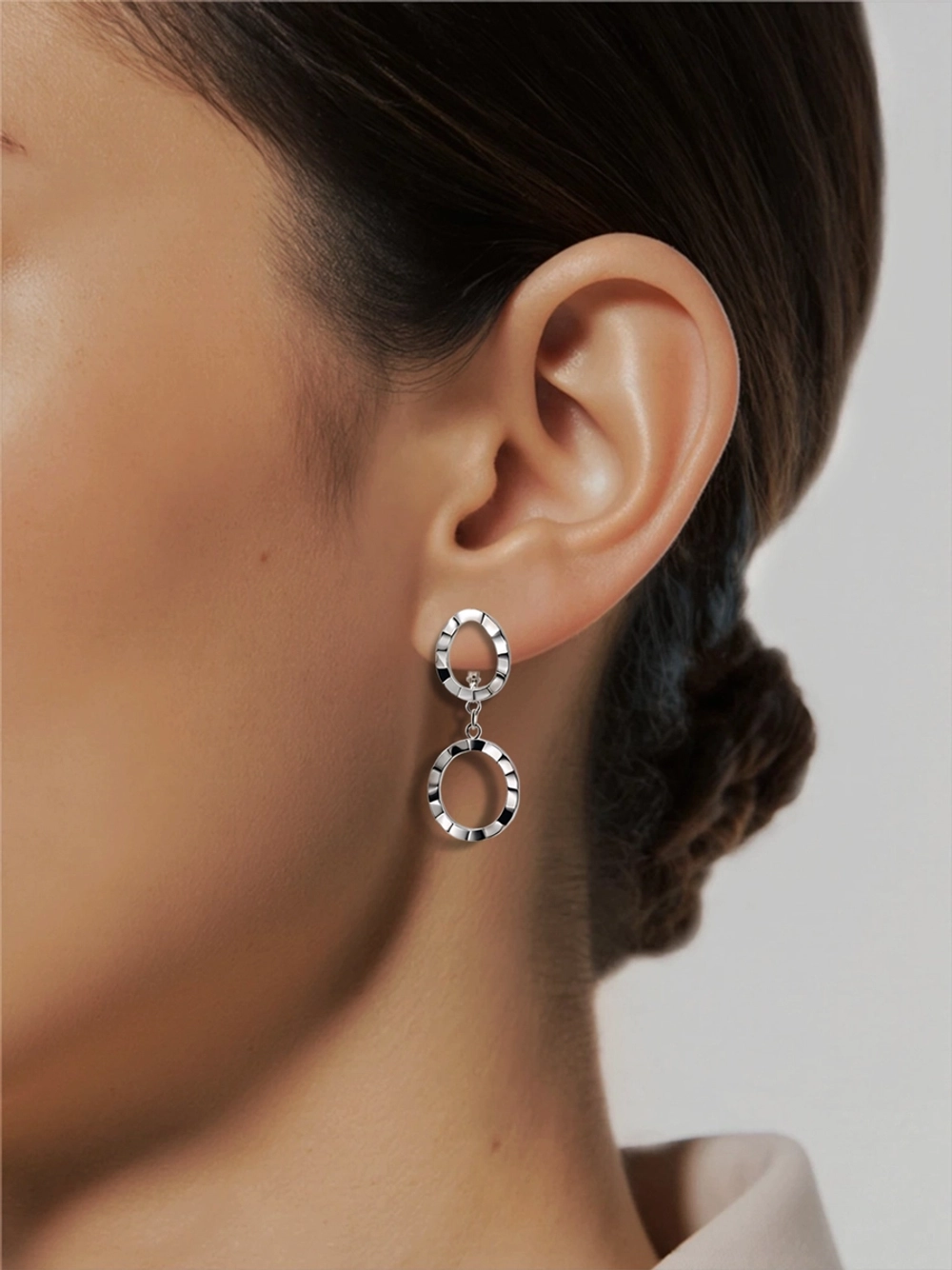 Длинные серьги из серебра без камней 0232153-00245