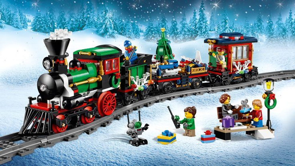 LEGO Creator Expert: Новогодний экспресс 10254 — Winter Holiday Train — Лего Креатор Творец Создатель Эксперт