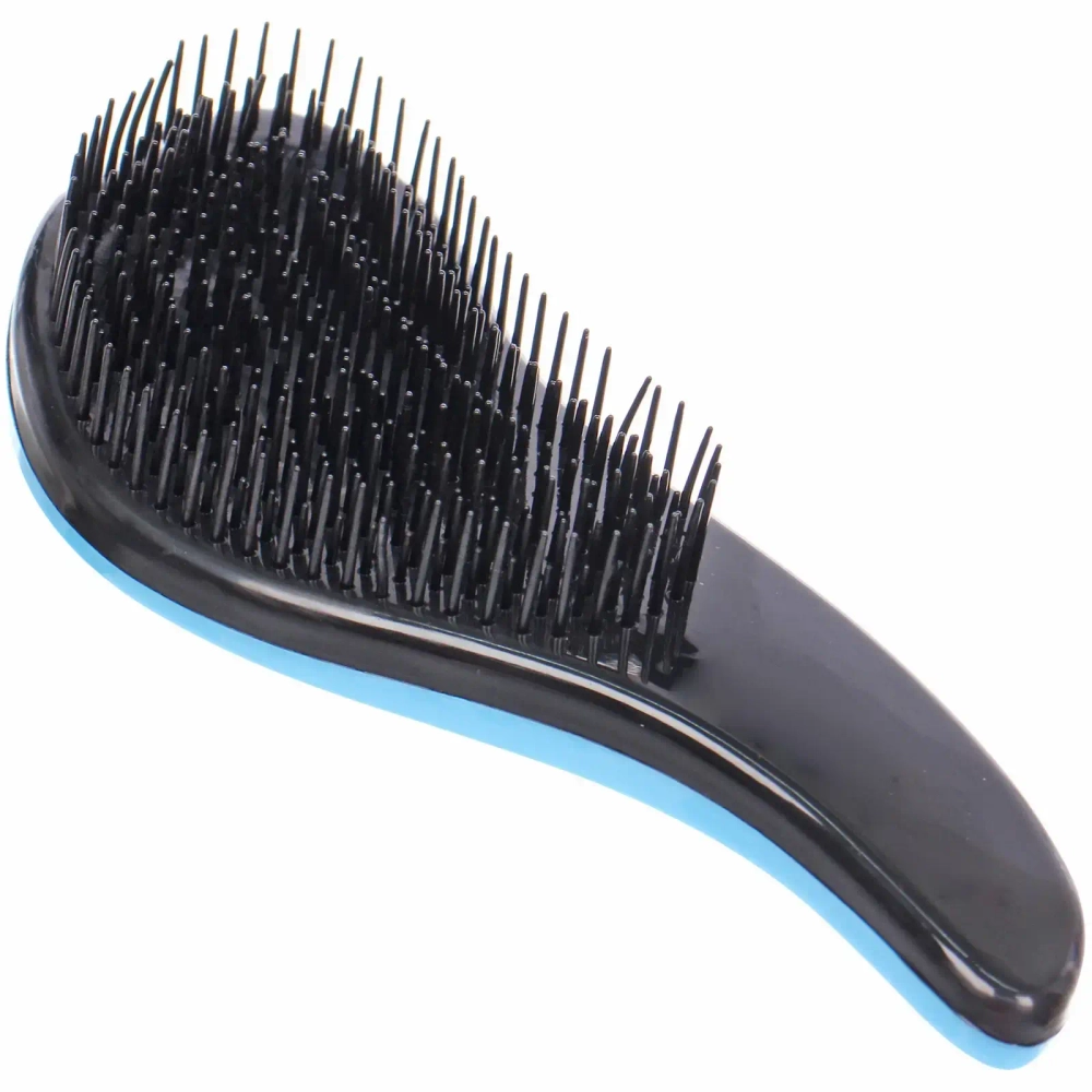 Расческа массажная «Компактная-капля», цвет голубой, в коробке, 18см