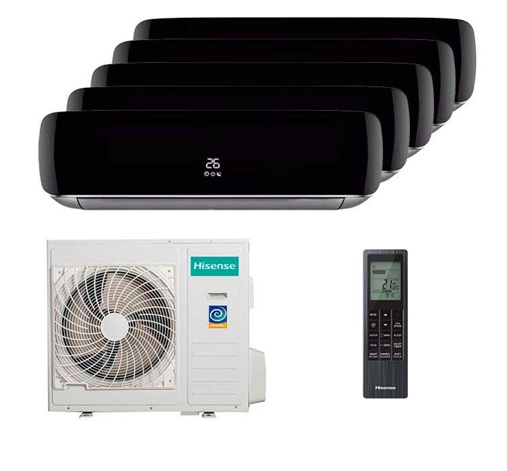 Мультисплит система на 5 комнат Hisense AMS-09UW4RVETG00(B) x 5 / AMW5-42U4RTA