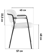 Стул Кэрол букле серый