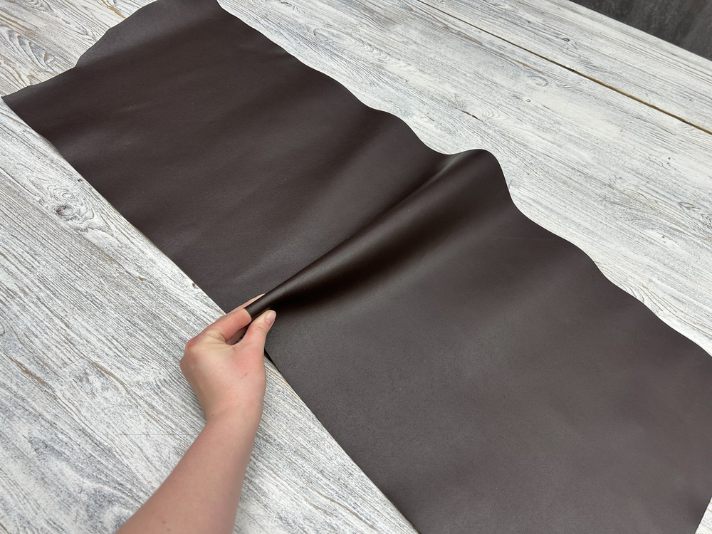 Спилок Миссури цв. Шоколад, толщ. 0,8-1,2 мм, ОТРЕЗЫ