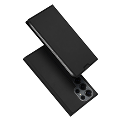 Чехол книжка из PU кожи черного цвета от Dux Ducis для смартфона Samsung Galaxy S25 Ultra, серия Skin Pro Series Case