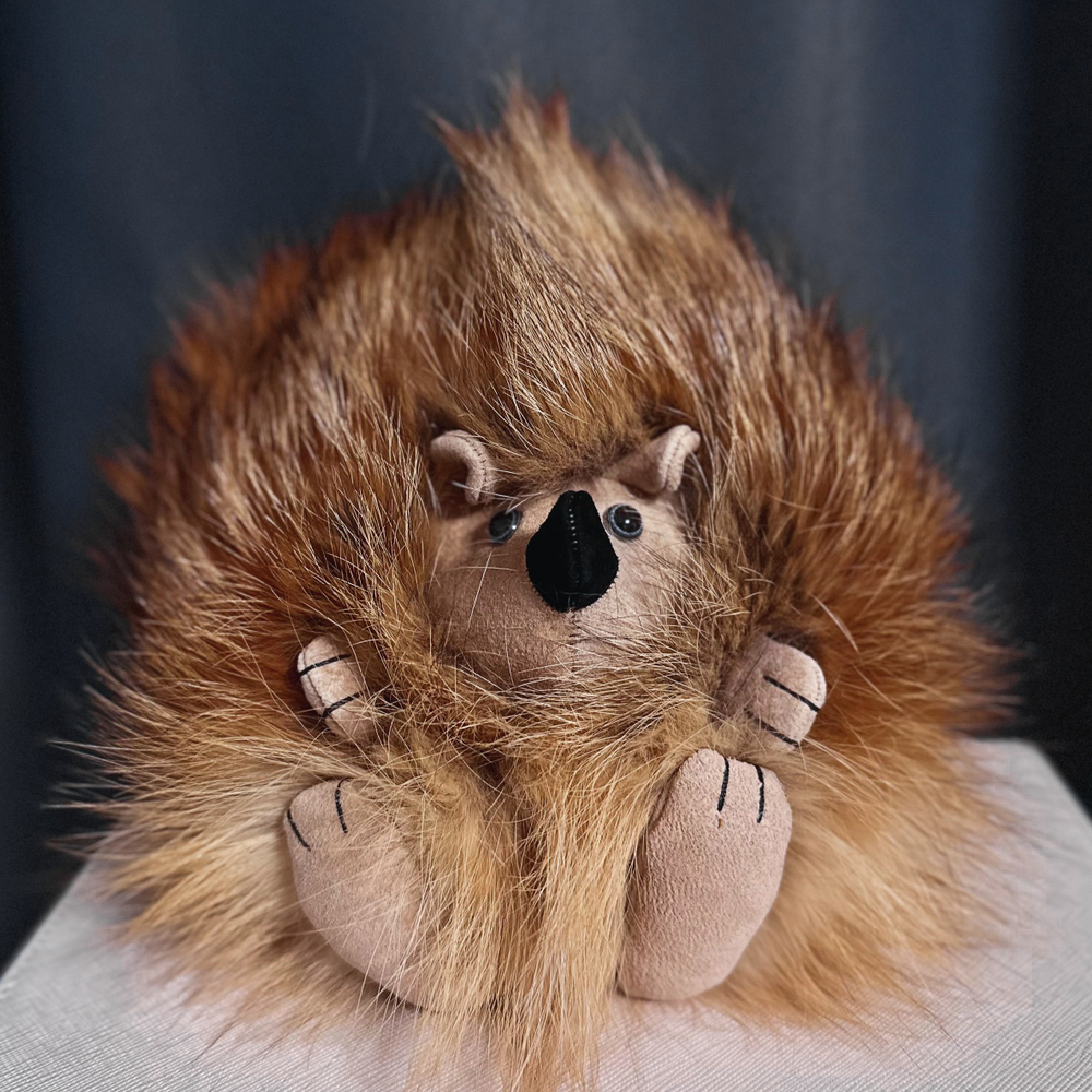 Ёжик Тофу (большой) мех лисы