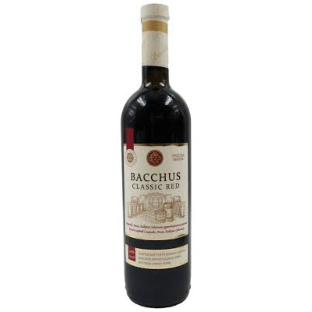 Вино Bacchus Classic Red красное полусладкое 0,75 л