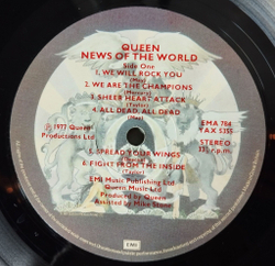 Винтажная виниловая пластинка LP Queen News Of The World (UK 1977) We Will Rock You