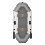 Лодка надувная для рыбалки Тонар Бриз 190 с веслами серый
