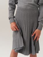 Юбка школьная для девочки AT883 серый