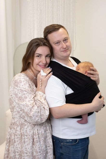 Трикотажный слинг QUICK HUGS (без намотки) цвет Уголь