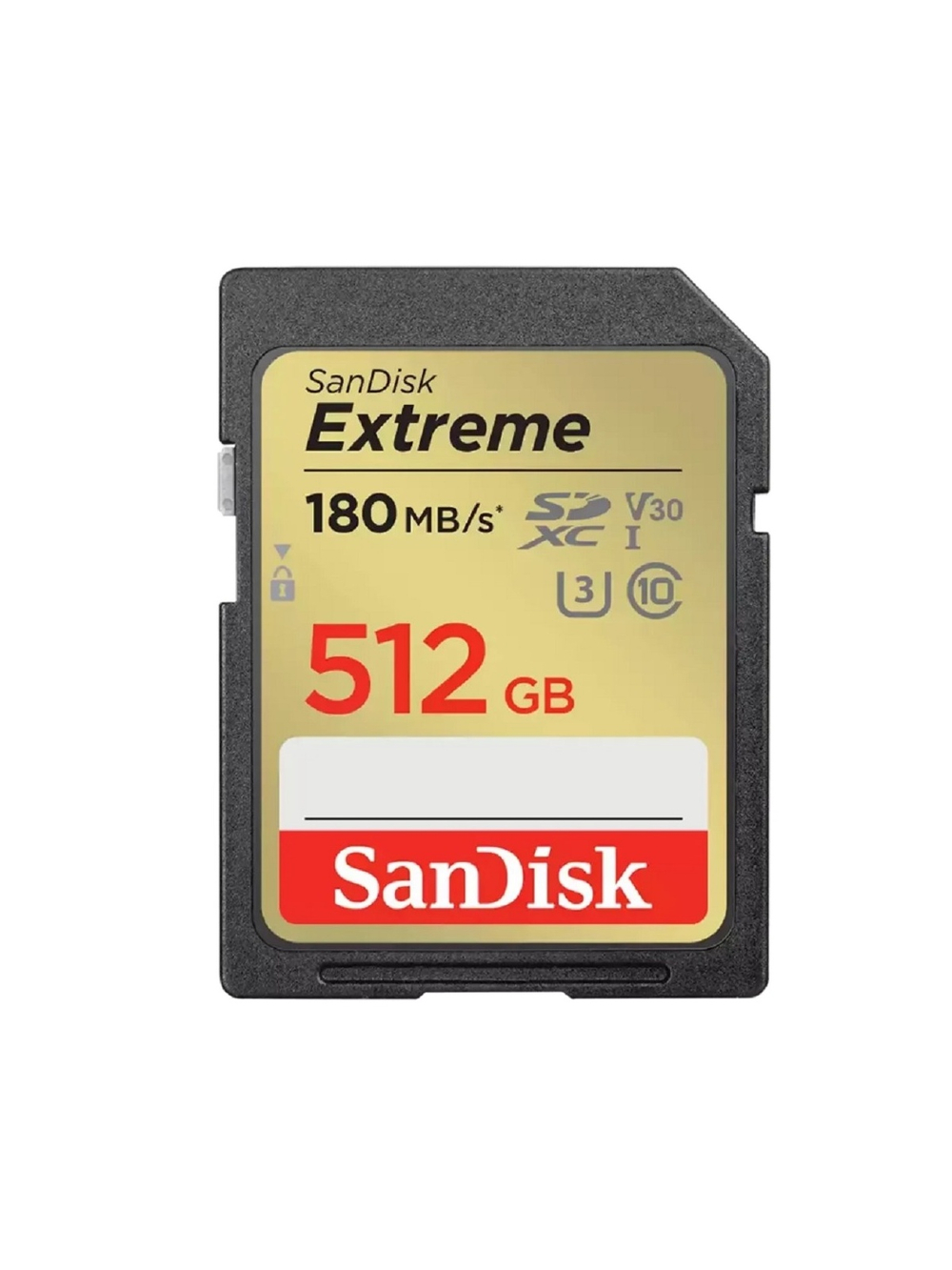 SecureDigital 512GB SanDisk Extreme UHS-I Class 3 (U3) V30 180/130 MB/s