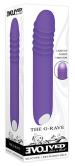 Фиолетовый светящийся G-стимулятор The G-Rave - 15,1 см. (Цвет: фиолетовый)