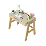 Стол письменный детский Чек / парта растущая для школьника, с ножками из массива сосны, цвет персидский жемчуг