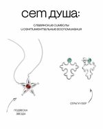 Сет: серьги УЗОР с хризопразами и подвеска ЗВЕЗДА