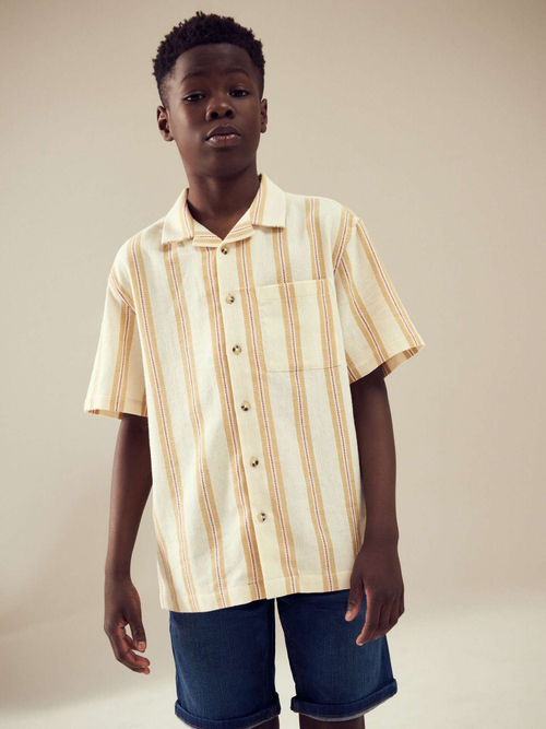 Рубашка для мальчика Next AB7-077, Бежевый, Желтый