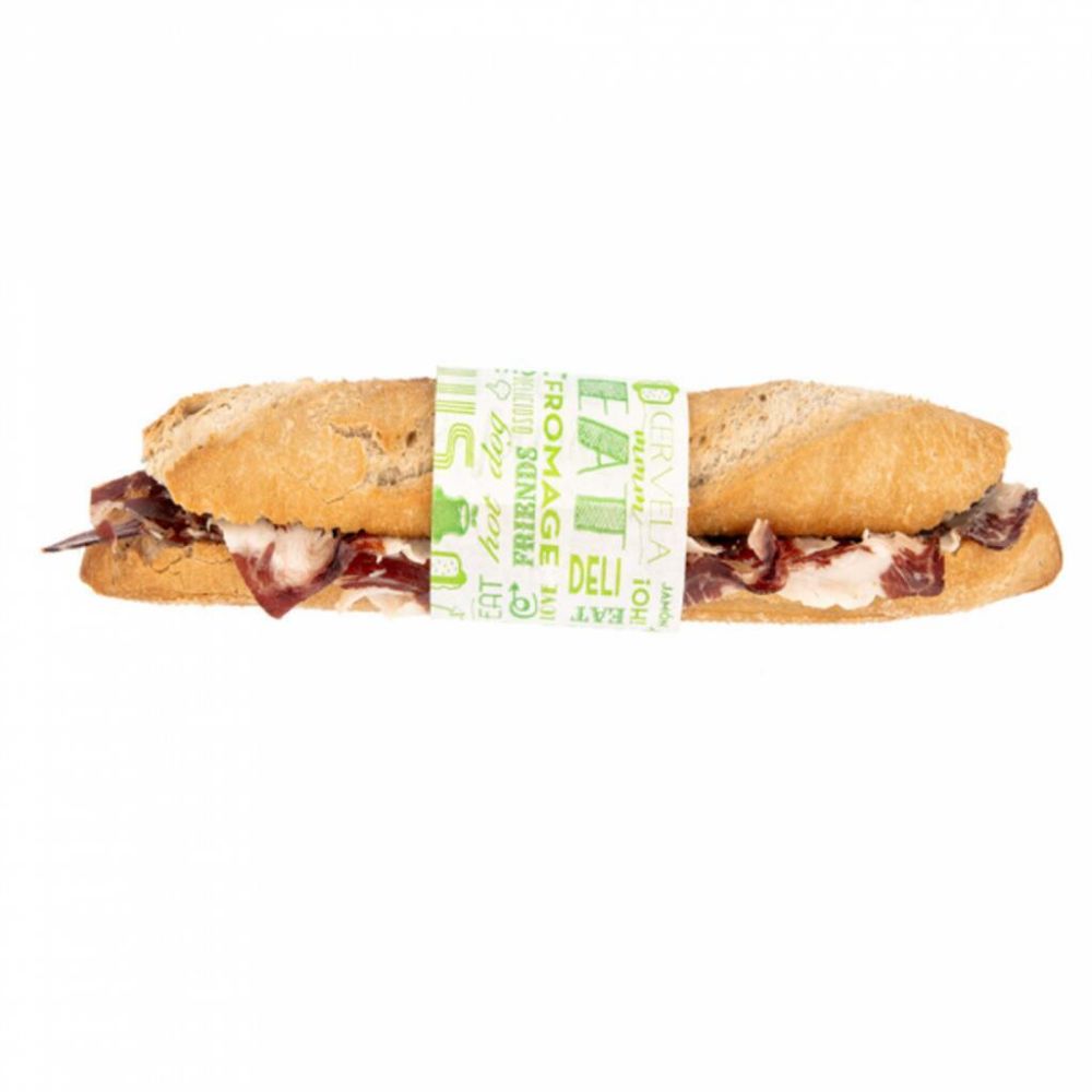 Обёрточная полоска для сэндвича/ролла   7*26 см, 5000 шт/уп, жиростойкая бумага, Ga