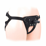 Пояс трусики для страпона с коннектором черные