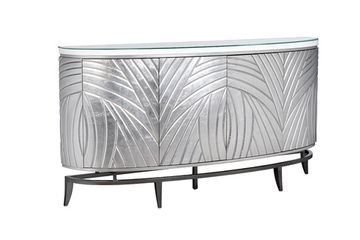 ART-2932  Комод серебристый с декором 182*41*97см