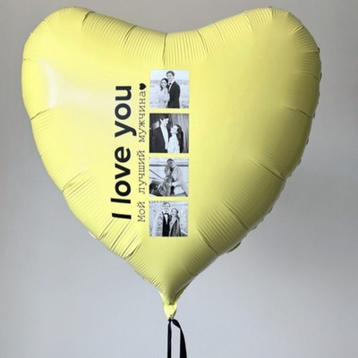 Шар сердце 85см с фото 001