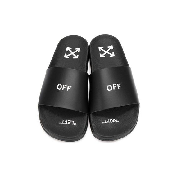 Off-White Printed Slide 'Black'