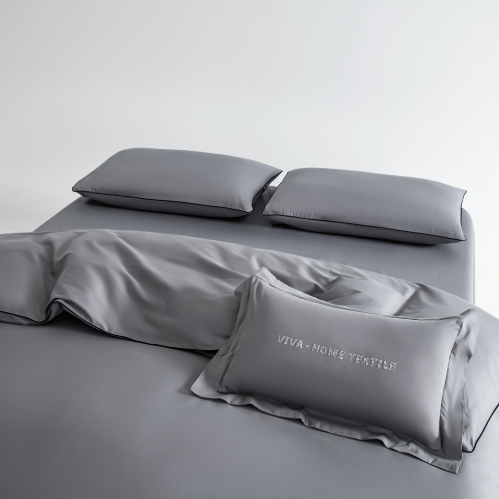 Комплект постельного белья Однотонный Сатин Элитный OCE014