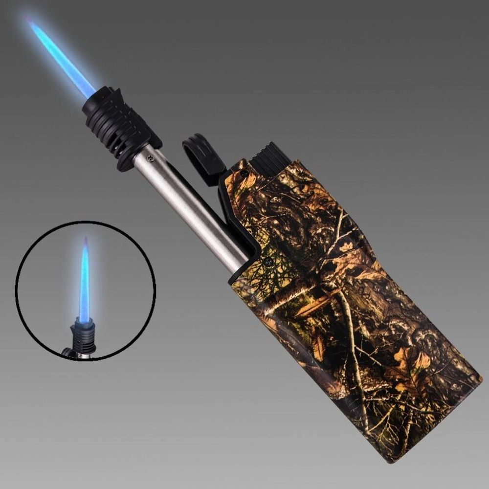 Универсальная походная зажигалка в камуфляже RealTree Advantage Timber. Газ