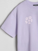 Фиолетовая футболка для девочки оверсайз