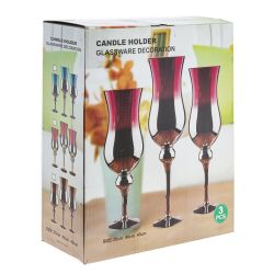 GAEM Набор из 3-х подсвечников, L37 W13 H45 см