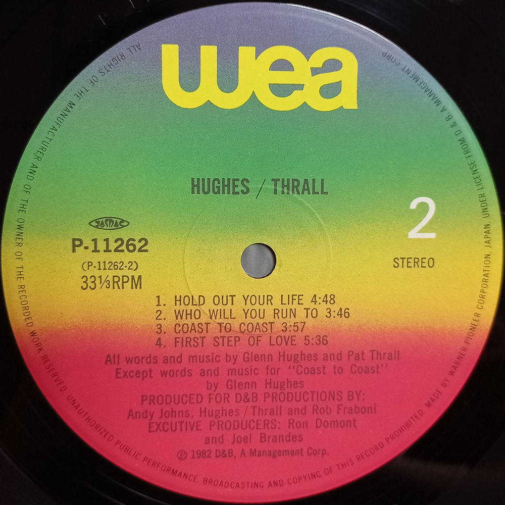 Hughes / Thrall: Glenn Hughes, Pat Thrall (LP)
