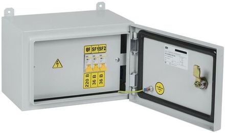 Ящик с понижающим трансформатором ЯТП 0.25 230/36В (3 авт. выкл.) УХЛ2 IP54 IEK MTT13-036-0251-54