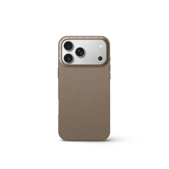 Чехол для iPhone 17 - Зернистая кожа - бежевый