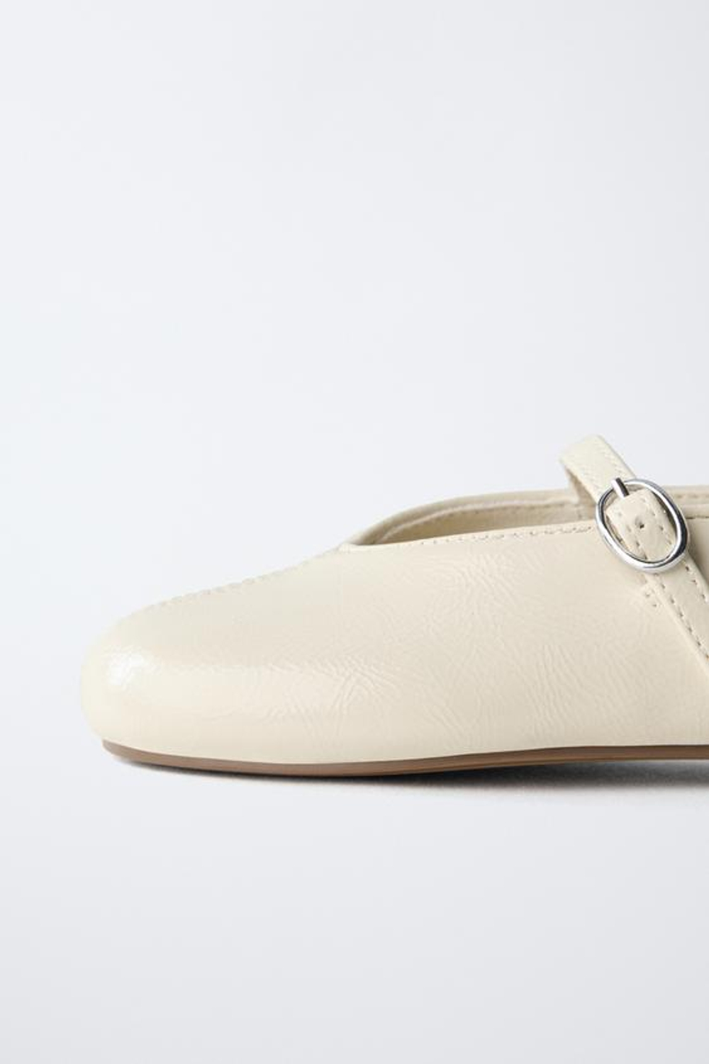 ZARA БАЗОВЫЕ БАЛЕТКИ, ЭКРЮ