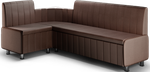 Кухонный уголок со спальным местом К022 кожзам pearl bronze дерево