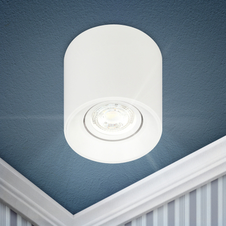 Светильник накладной ЭРА OL25-1 WH под лампу MR16 GU5.3 поворотный белый