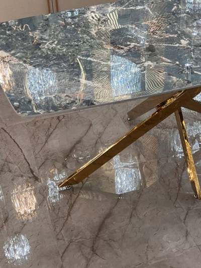 Стол обеденный Элис, 160х90х75 см, малахитовый