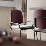 Стул барный Ror, 2 frame, велюр, черный/пурпурный/серый