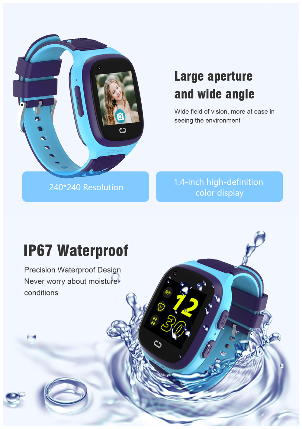 Детские умные часы Smart Baby Watch LT31E, черный
