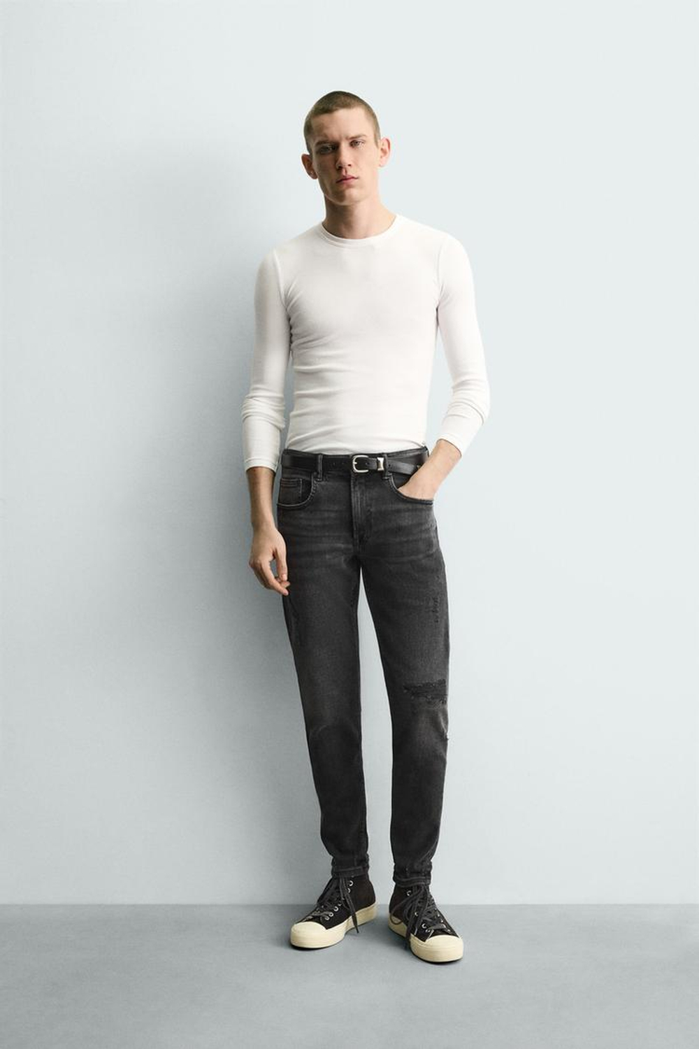 ZARA ДЖИНСЫ SKINNY FIT, УГОЛЬНЫЙ