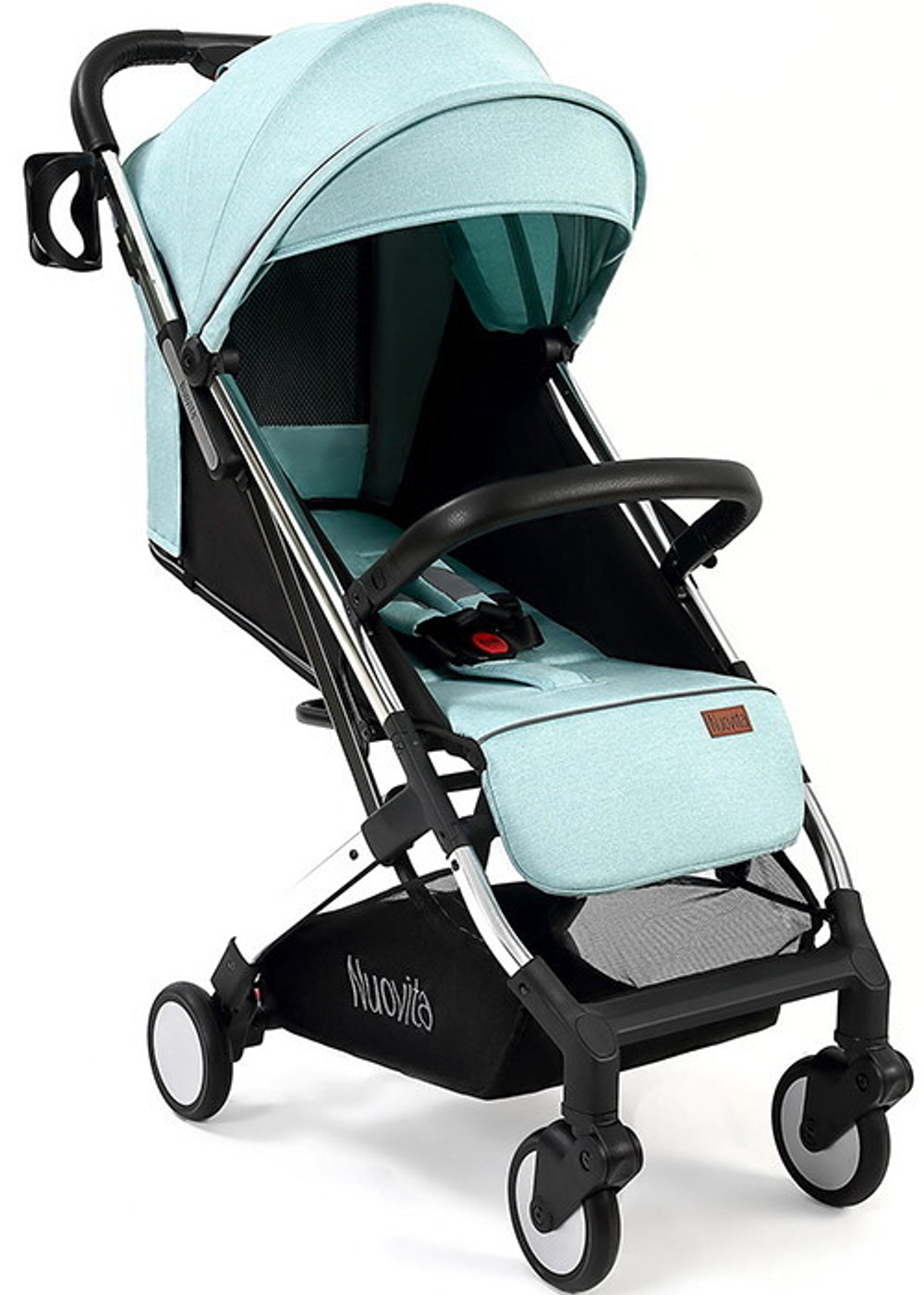 Детская прогулочная коляска Nuovita Anima Menta, Argento / Мята, Серебряный
