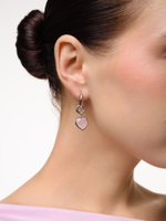 Серьги "Whale Amour" silver розовый кварц