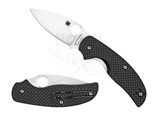 Складной нож Spyderco Sage C123CFP c клинком из стали CPM-S30V, рукоять карбон