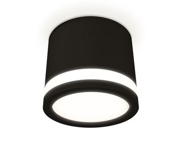 Комплект накладного светильника с акрилом 1*GX53 XS8111003 SBK/FR черный песок/белый матовый (C8111, N8415) DIY System Complects Ambrella