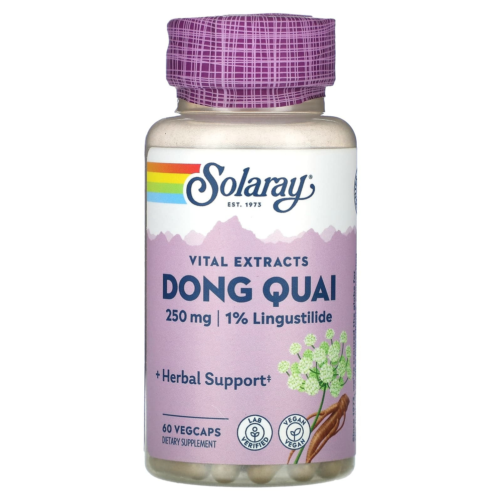 Solaray, Vital Extracts, Dong Quai, 60 растительных капсул