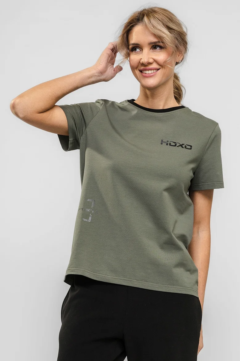 Футболка "НОХО" женская, цвет "Каменный закат"