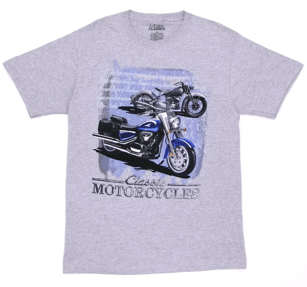 Футболка Classic Motorcycles ( серая )