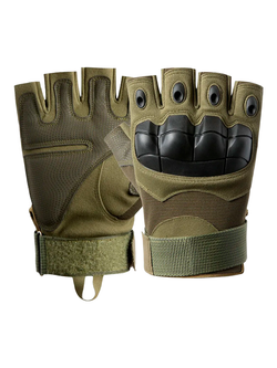 Перчатки беспалые с костяшками Army Tactical Gloves (325). Олива