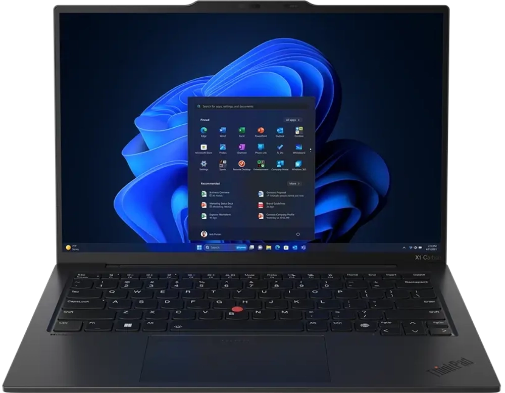 Ноутбук Lenovo ThinkPad X1 Carbon Gen 12, 14" (2880x1800) OLED 120 Гц/Intel Core Ultra 7 155U/32 ГБ LPDDR5X/1024 ГБ SSD/Intel Graphics/Windows 11 Pro, Черный (21KDS3W900)