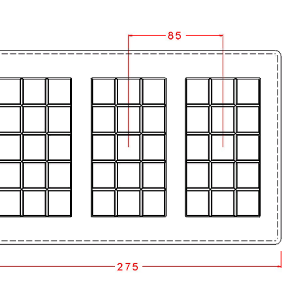 667 | Форма для шоколадных изделий (275*175 мм)