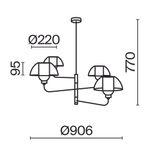 Подвесной светильник Maytoni MOD177PL-04B